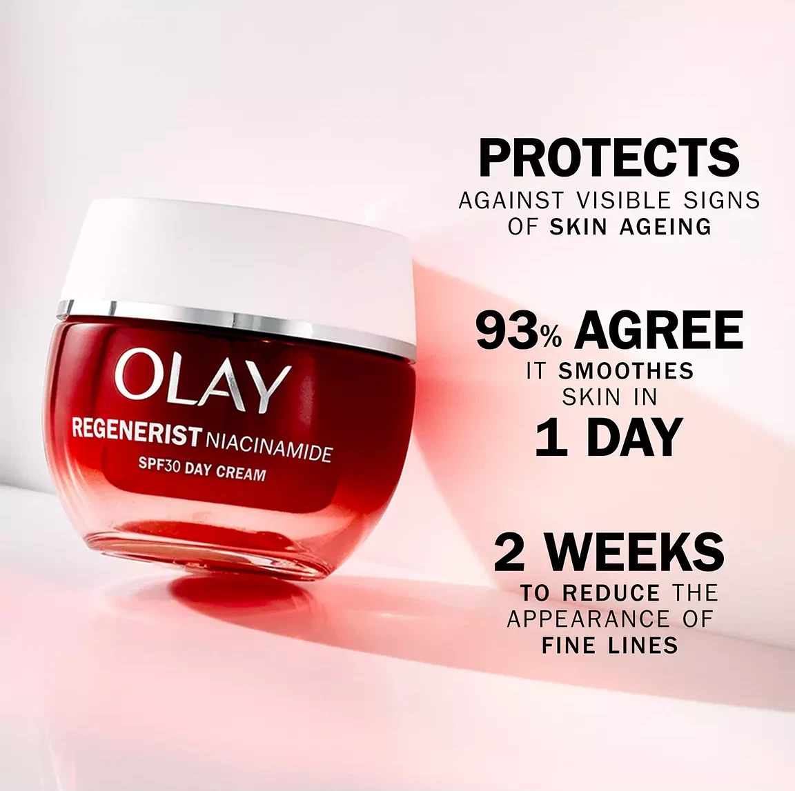 Olay Regenerist Niacinamide SPF 30 red day cream moisturiser jar