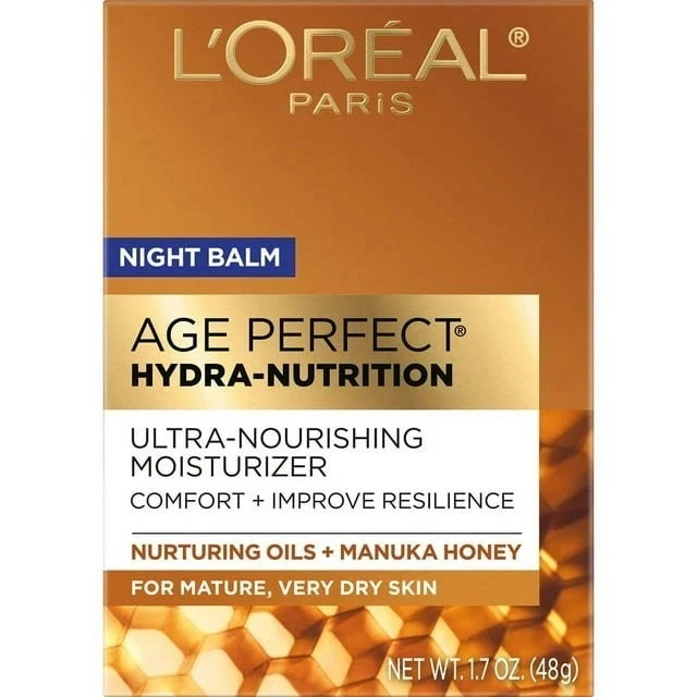 L'Oreal Paris Age Perfect Hydra-Nutrition ultra-nourishing honey night balm, 48g jar