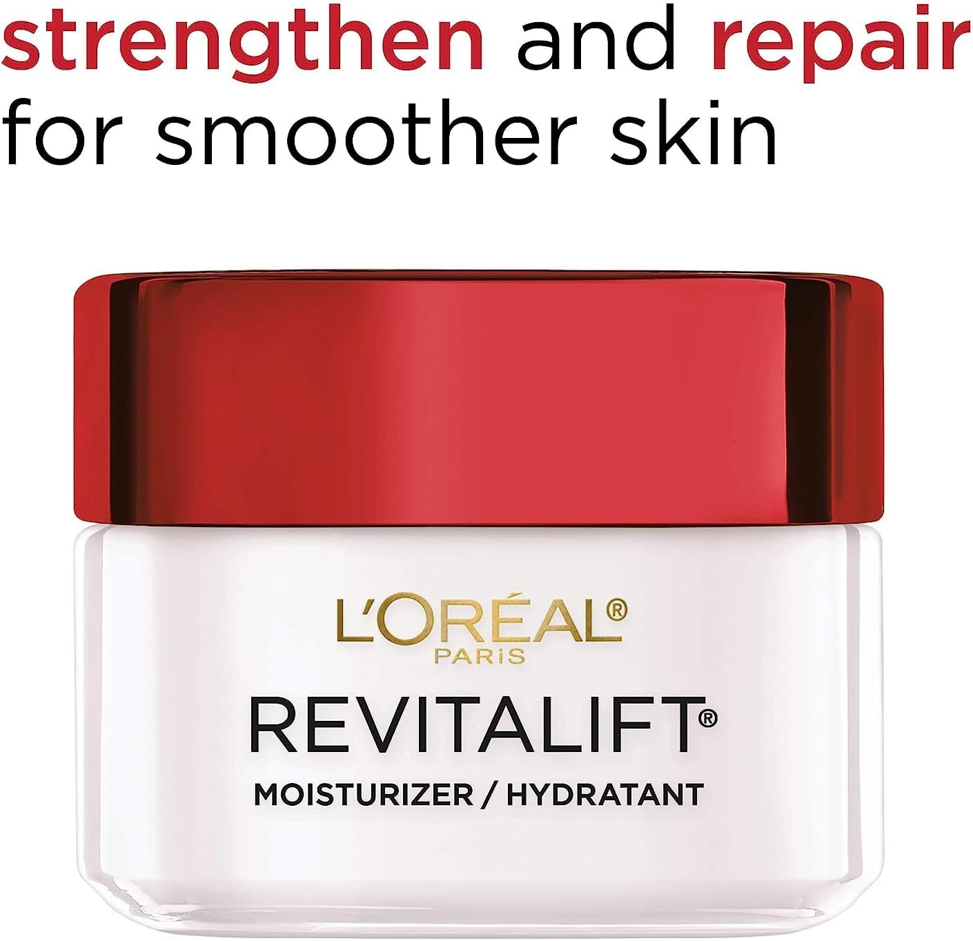 L'Oreal Revitalift anti-wrinkle moisturiser day cream with red lid jar