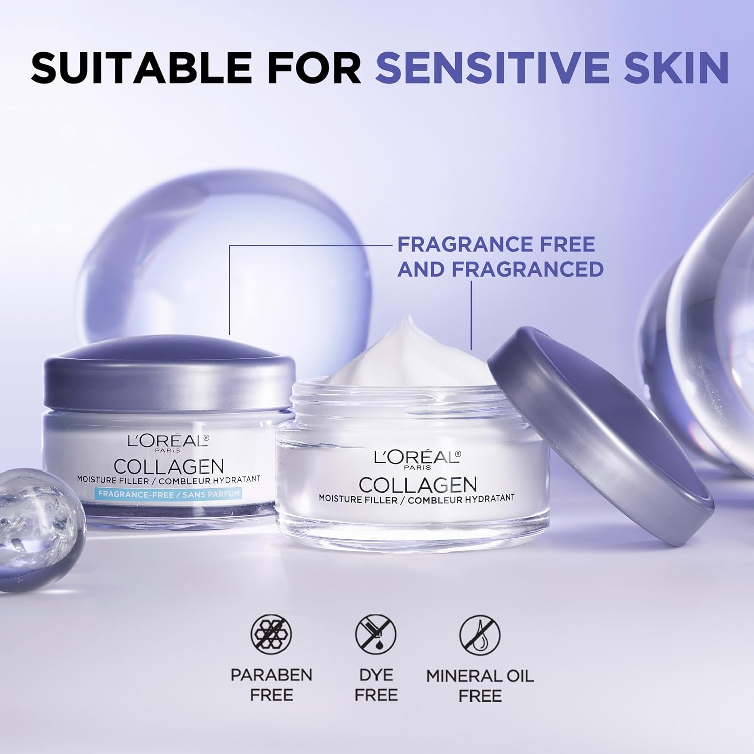 L'Oreal Paris Collagen Moisture Filler daily moisturiser cream, fragrance-free formula