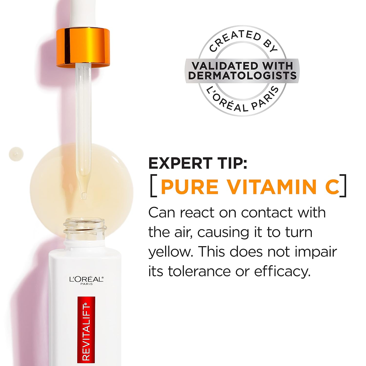 L'Oreal Paris Revitalift Vitamin C serum 1 fl oz with gold dropper cap