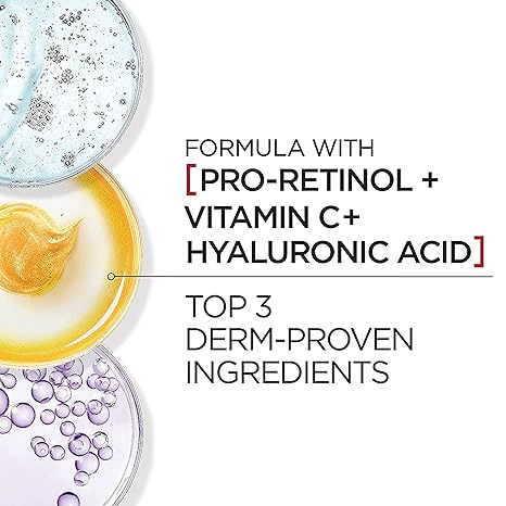 L'Oreal Paris Revitalift Derm Intensives hyaluronic acid and caffeine eye serum bottle