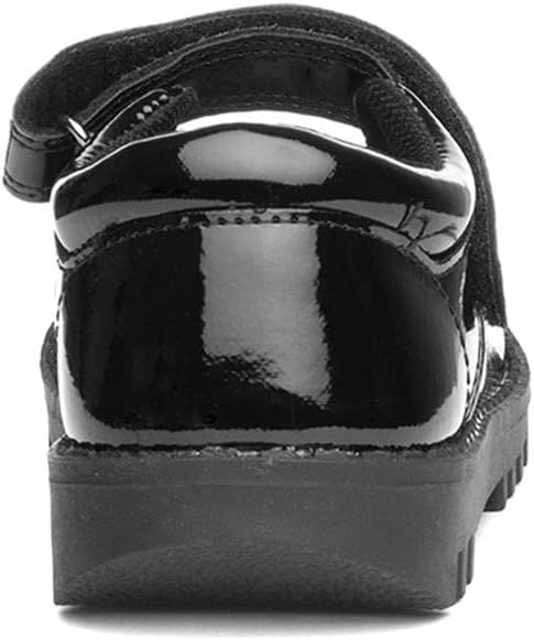 Buckle My Shoes black patent leather school shoes with buckle fastening