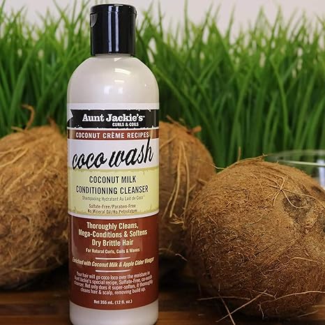 Aunt Jackie's Coco Wash Coconut Milk Conditioning Cleanser 355ml bottle