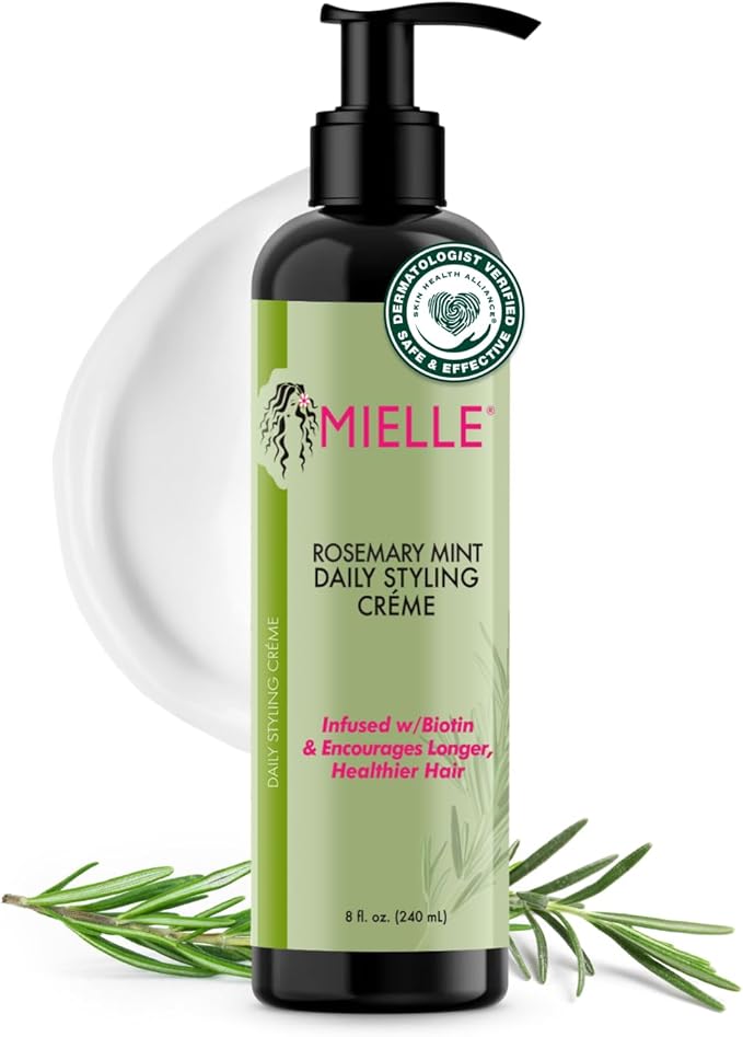 Mielle Rosemary Mint Daily Styling Creme 8oz pump bottle with biotin