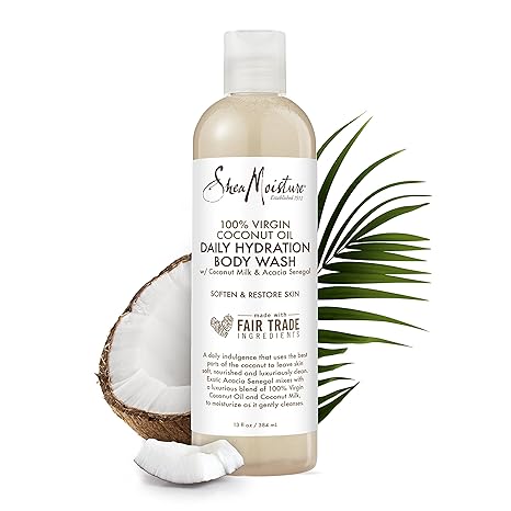 SheaMoisture 100% Virgin Coconut Oil Daily Hydration Body Wash 13oz bottle