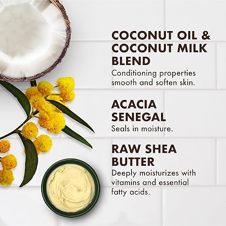 S M Virgin Coconut Oil Wash 13oz conditioning cleanser with coconut milk blend