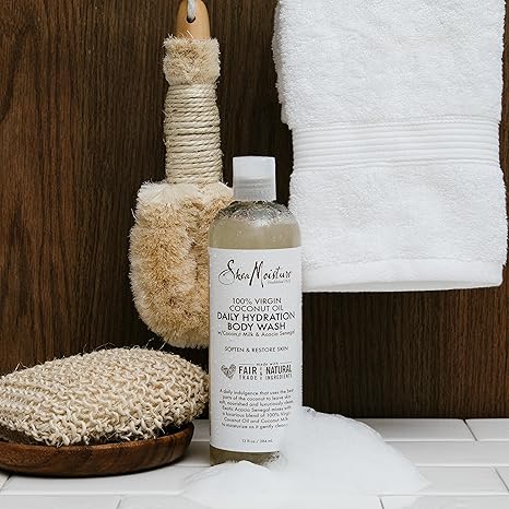 SheaMoisture 100% Virgin Coconut Oil Daily Hydration Body Wash 13oz bottle
