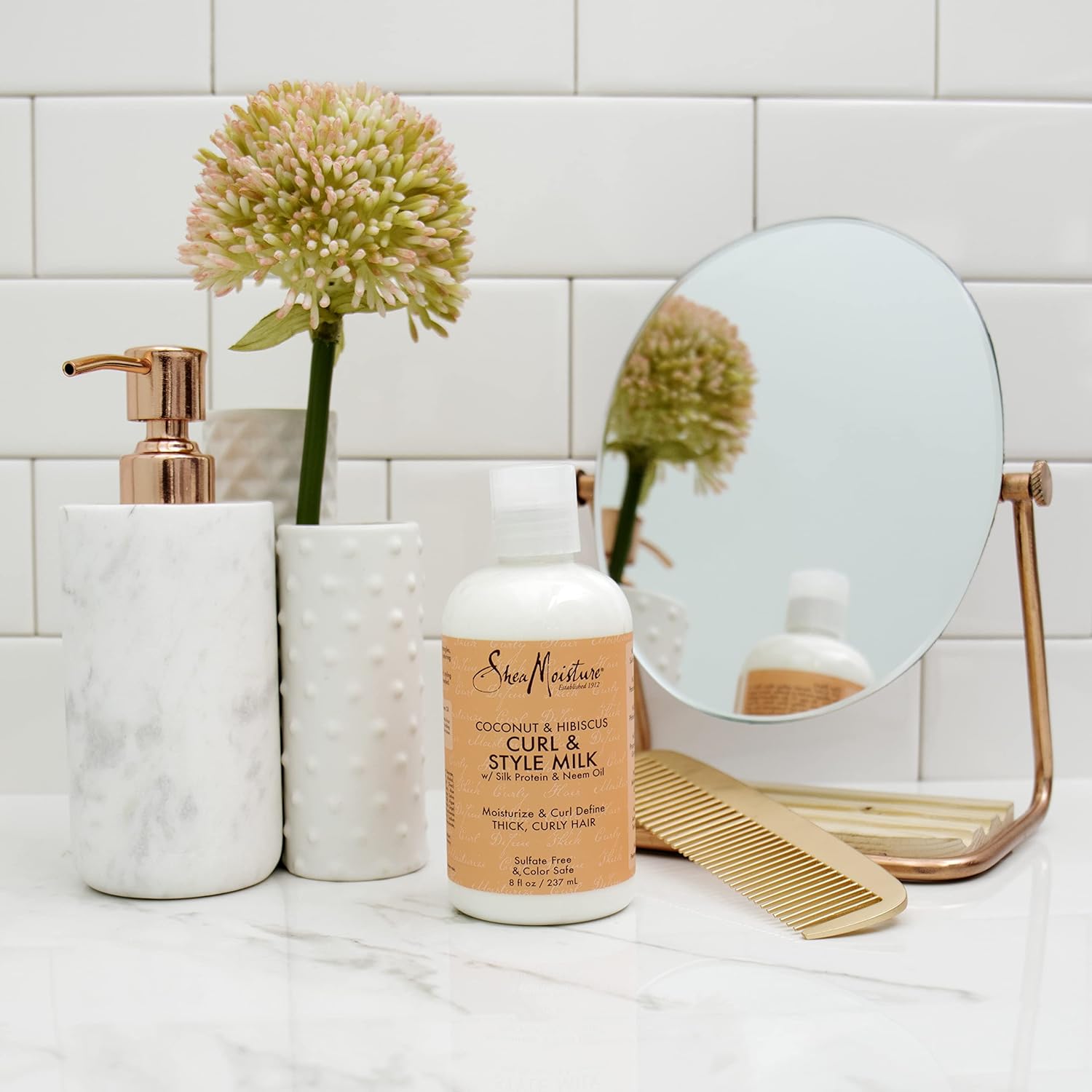 Shea Moisture Coconut and Hibiscus Curl and Style Milk 237ml conditioning bottle