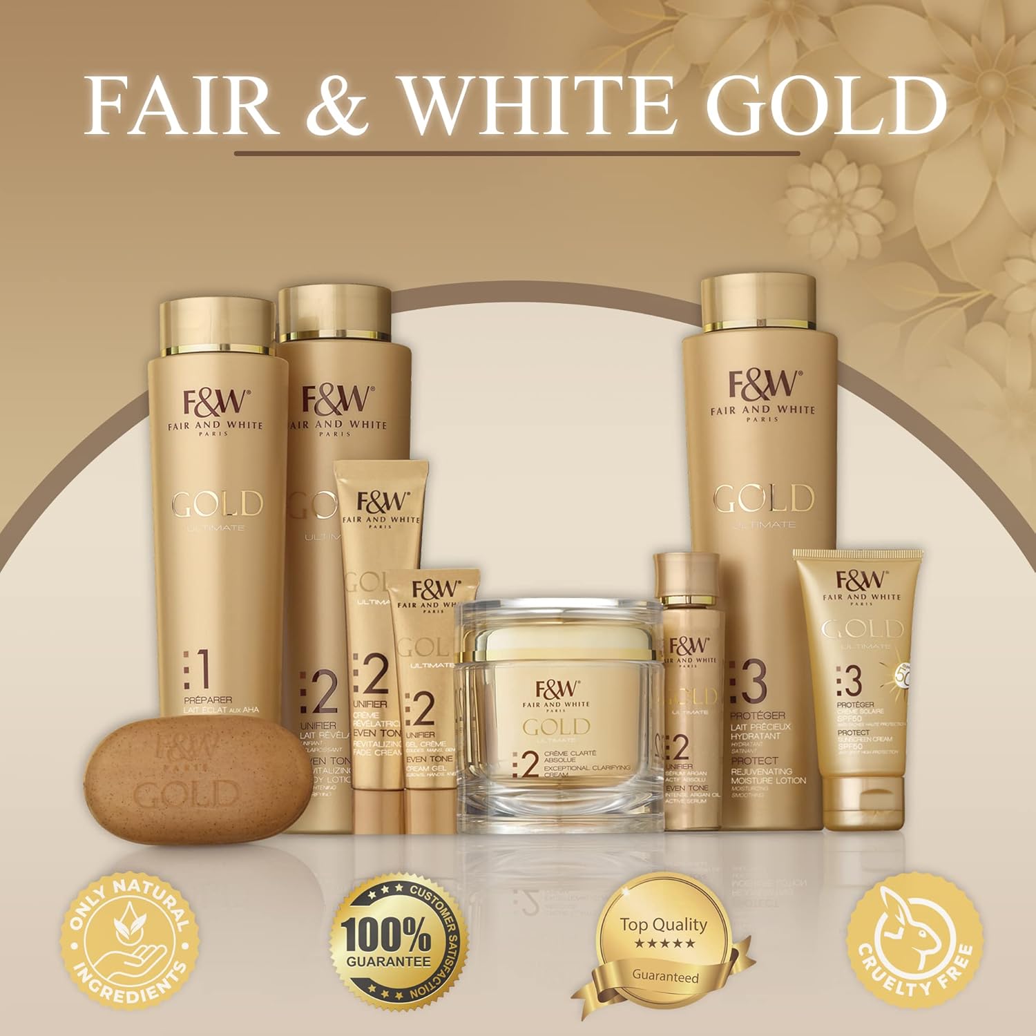 F&W Gold Exceptional Clarifying Cream 200ml jar with gold lid