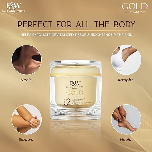 F&W Gold Exceptional Clarifying Cream 200ml jar for body