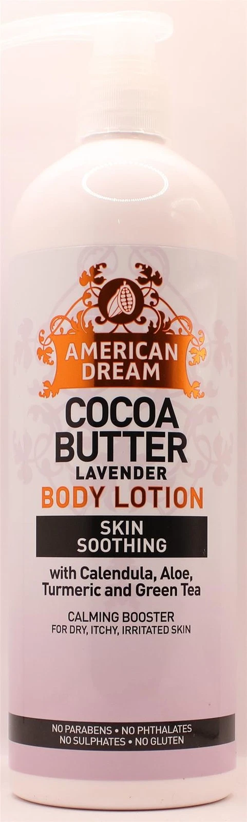 American Dream Cocoa Butter Lavender Body Lotion 750ml pump bottle