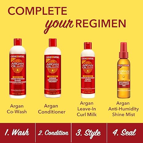 Creme of Nature Argan Leave-In Curl Milk moisture recovery styling product