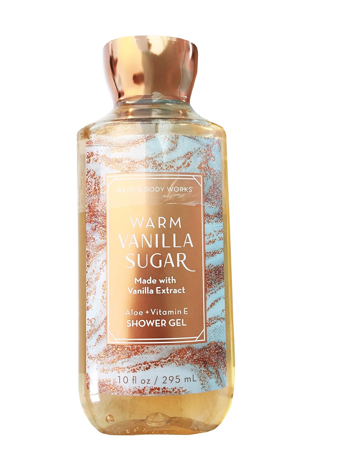 Bath & Body Works Warm Vanilla Sugar shower gel 295ml bottle with copper cap
