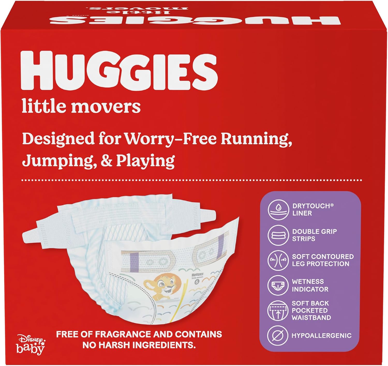Huggies Little Movers Size 5 nappies, 132 count, 27+ lbs pack