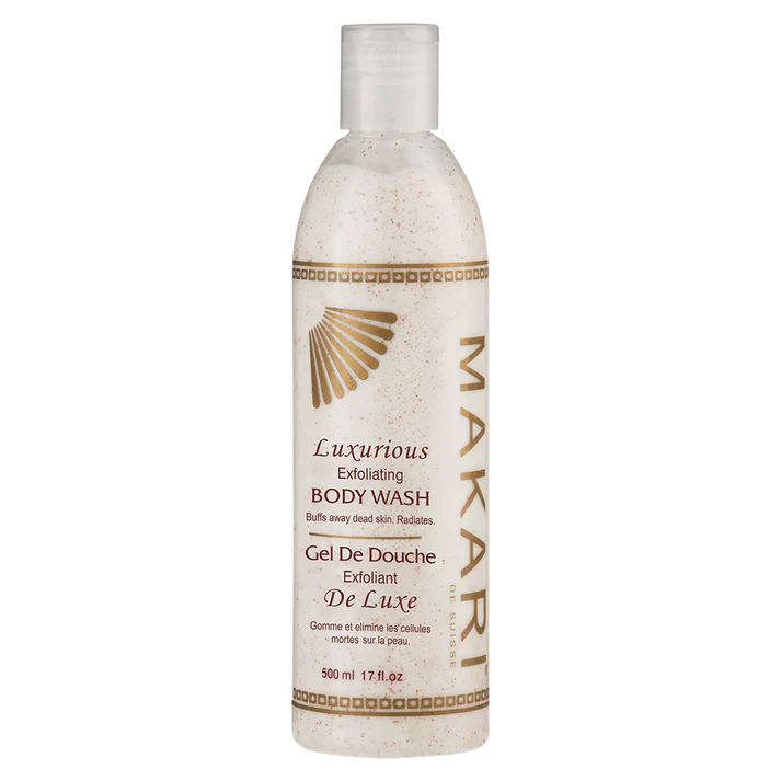 Makari Luxurious Lightening Exfoliating Body Wash 500ml cream bottle
