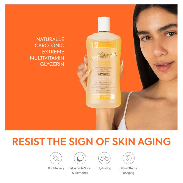 Makari Naturalle Carotonic Extreme Multivitamin Toning Glycerin bottle with white cap