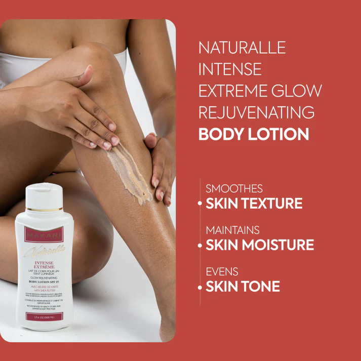 Makari Naturalle Intense Extreme Glow Rejuvenating Body Lotion white bottle