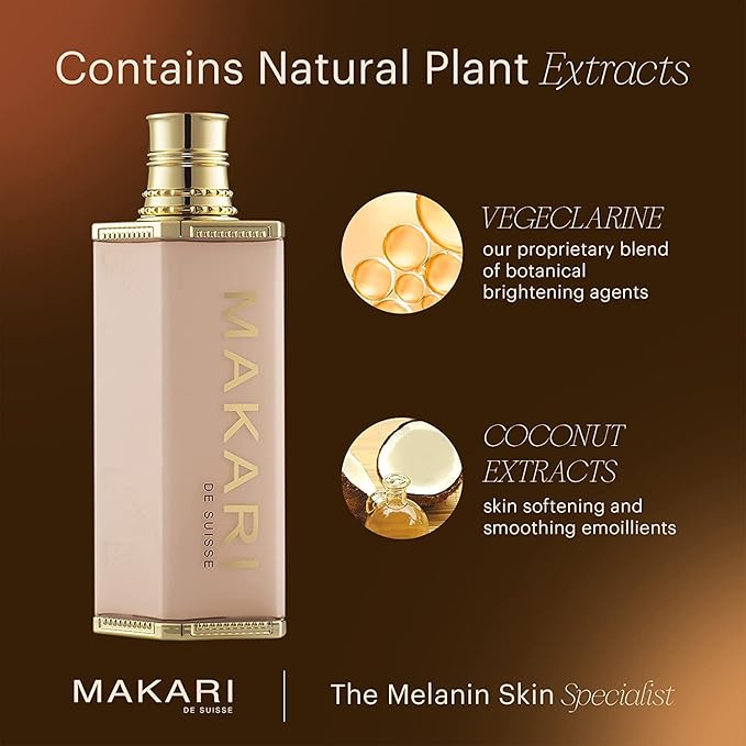 Makari Body Brightening Beauty Milk Premium Plus with natural plant extracts bottle