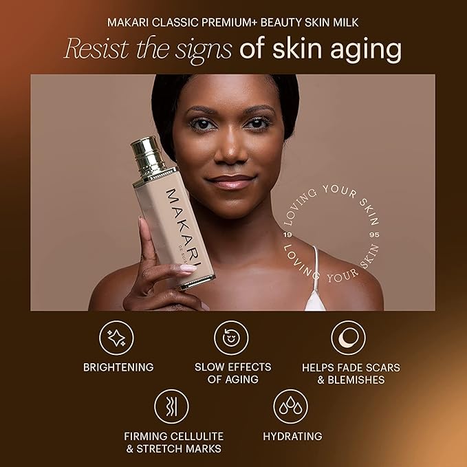 Makari Classic Premium+ Beauty Skin Milk brightening body lotion bottle