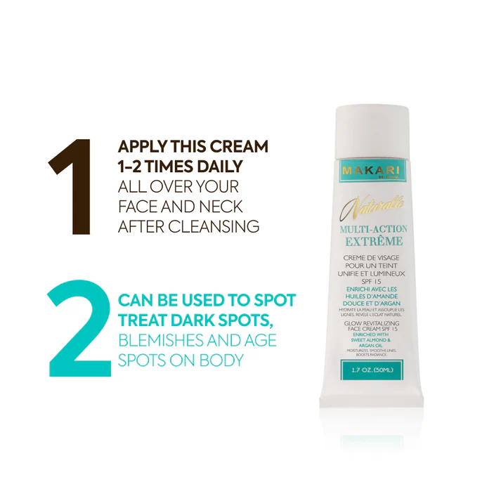 Makari Naturalle Multi-Action Extreme Glow Revitalizing Face Cream SPF 15, 50ml tube