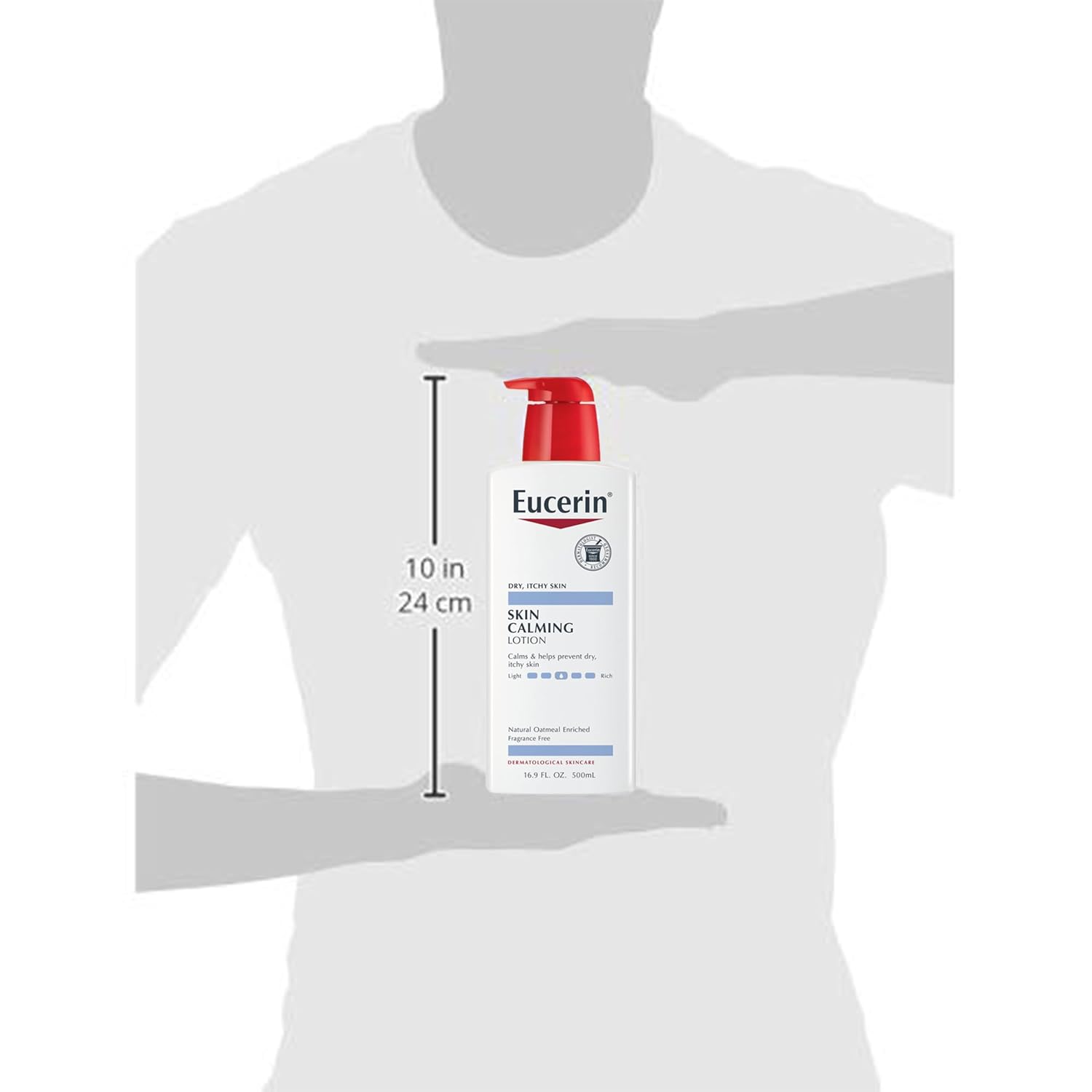Eucerin Skin Calming body lotion for dry itchy skin 500ml pump bottle