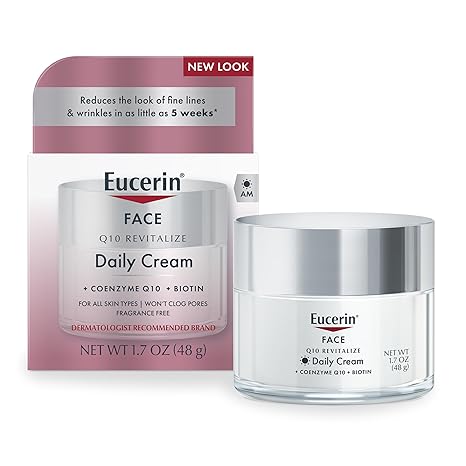 Eucerin Q10 Revitalize Daily Face Cream 1.7oz jar and packaging