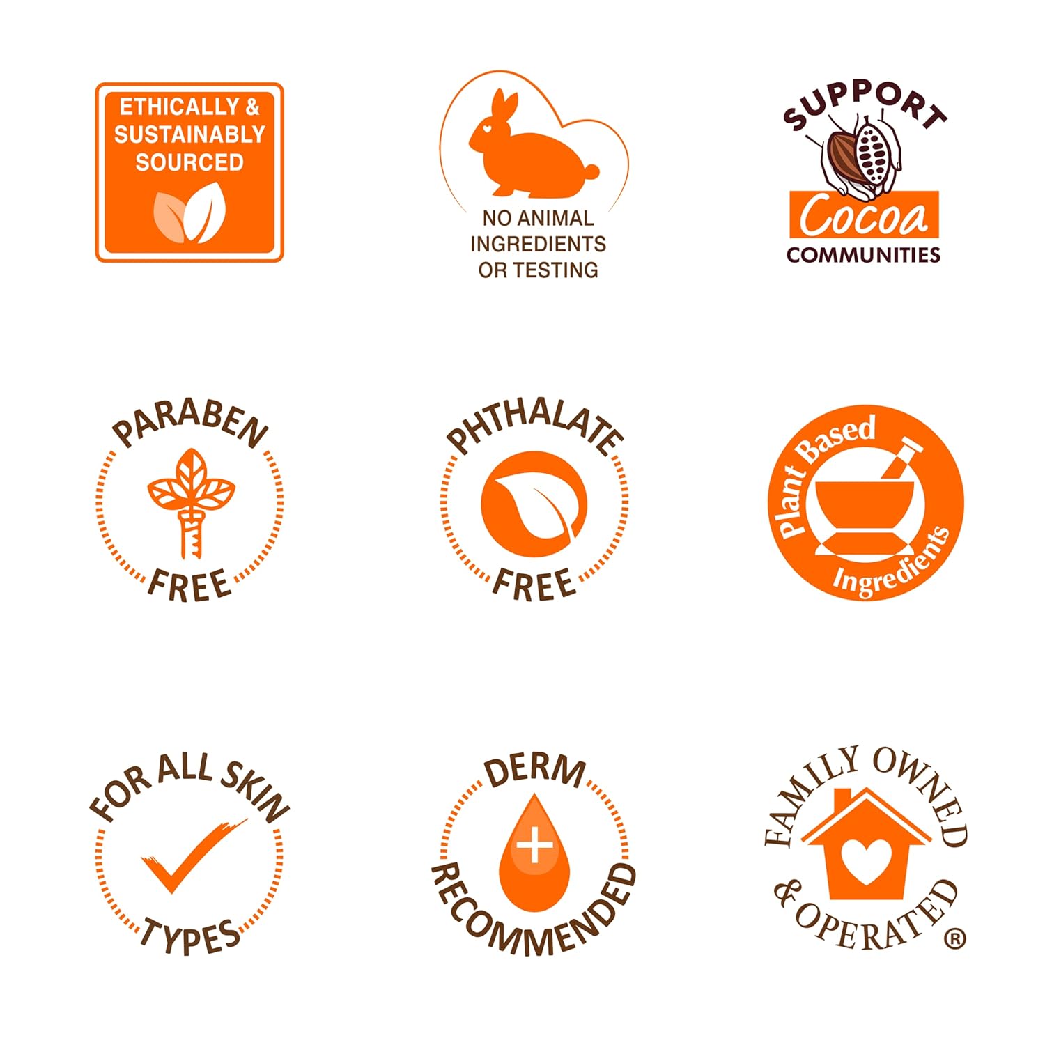Palmer's Cocoa Butter hand cream 3.4 oz with certification badges