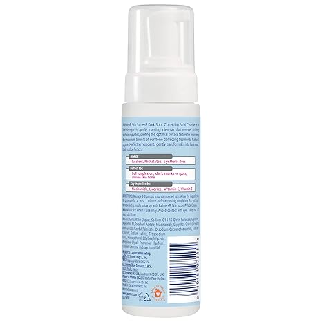 Palmer's Dark Spot Correcting Facial Cleanser 5 fl oz foaming cleanser bottle