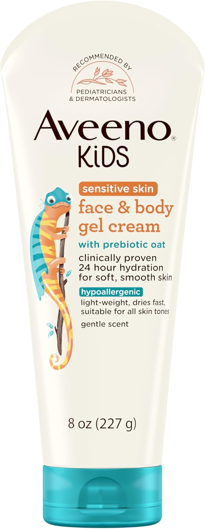 Aveeno Kids Sensitive Skin Face & Body Gel Cream, 8oz tube