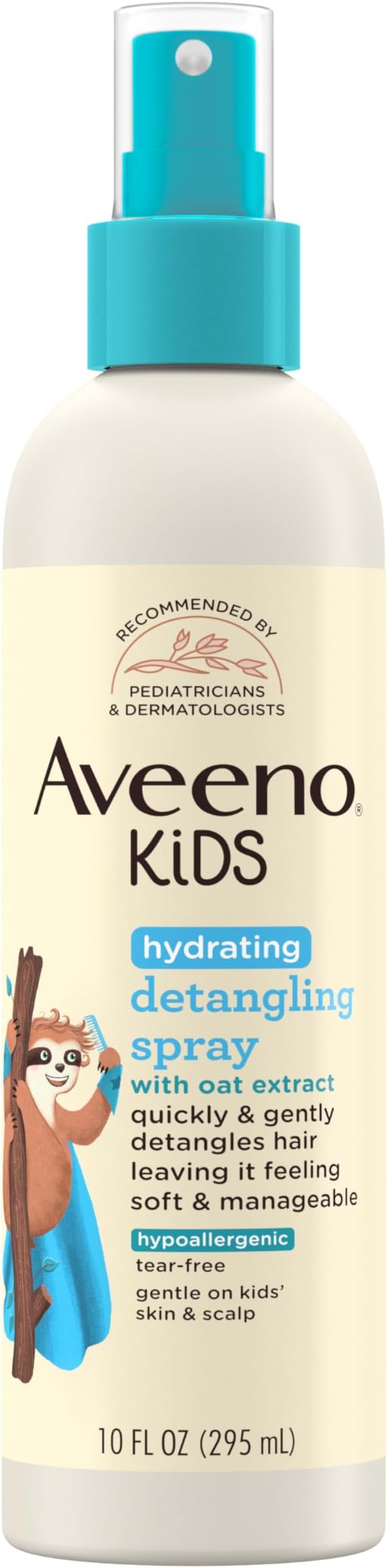 Aveeno KIDS Hydrating Detangling Spray 10 fl oz with turquoise pump top