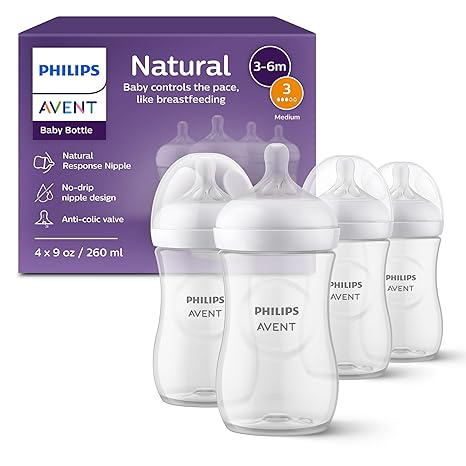 Philips Avent Natural Response 3.0 Level 3 baby bottles two pack white
(Word count: 12)