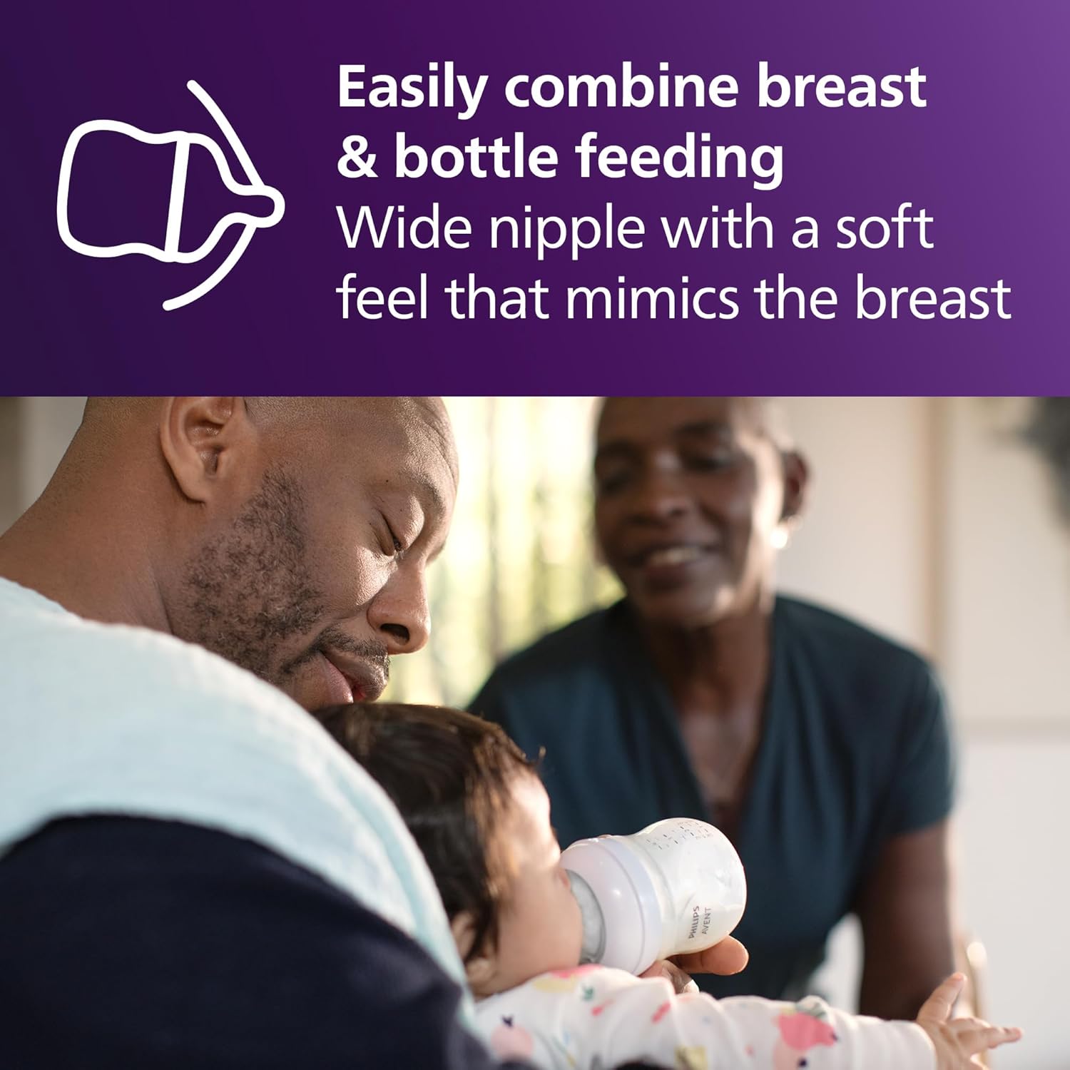Philips Avent Natural Response 3.0 teats Level 3 for 1m+ babies, pack of 2