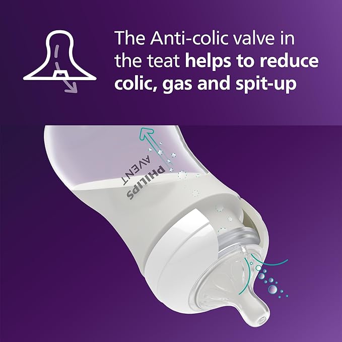 Philips Avent Natural Response 3.0 glass bottle with anti-colic valve