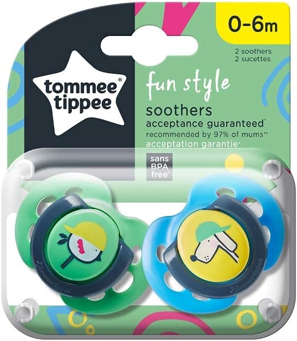Tommee Tippee Closer to Nature Fun Air Soother 0-6 months 2 pack
