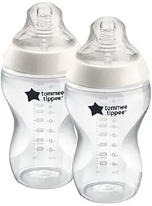 Tommee Tippee Natural Start bottles 340ml two pack clear plastic