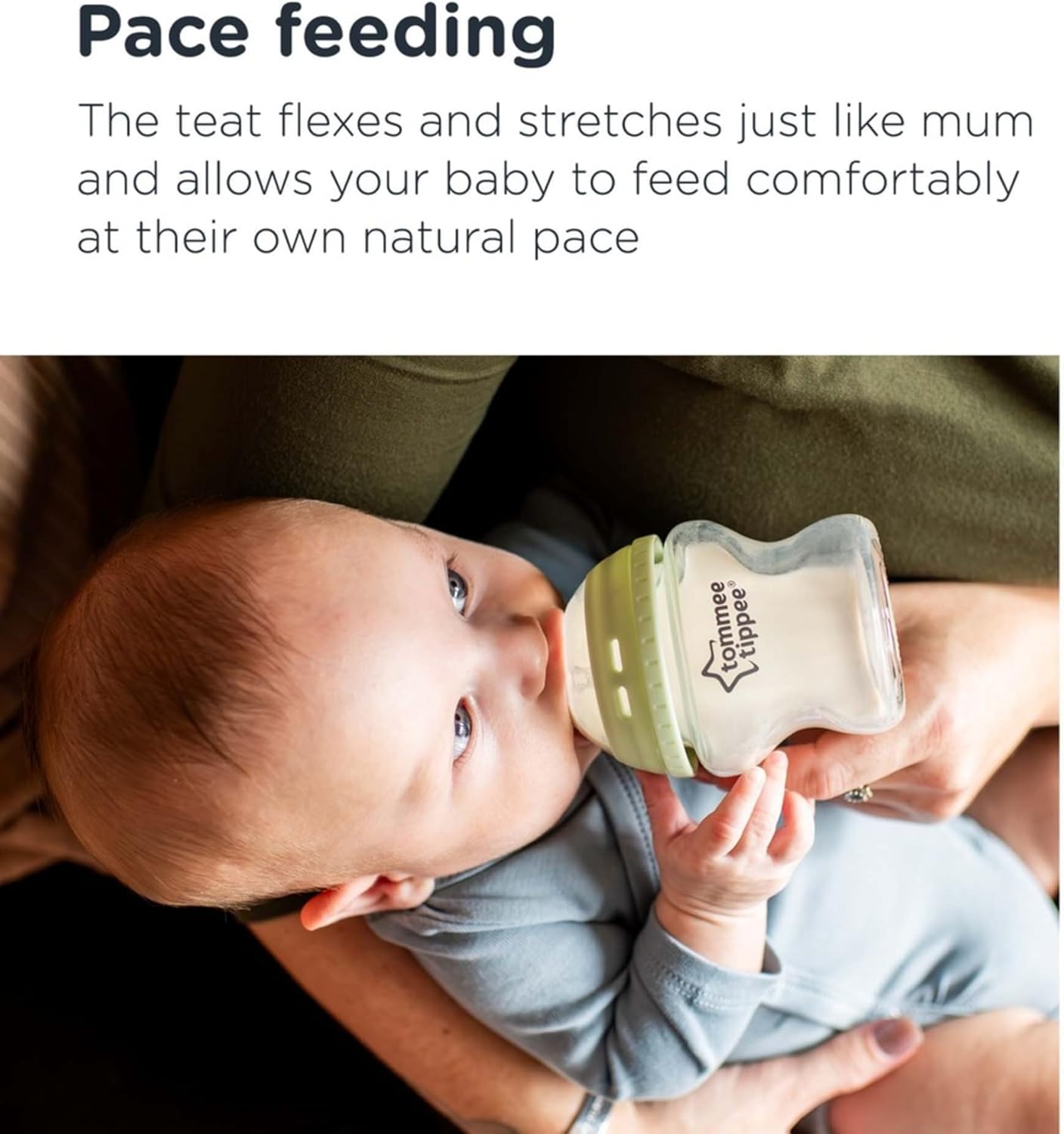 Tommee Tippee Closer to Nature glass feeding bottle 250ml with natural teat