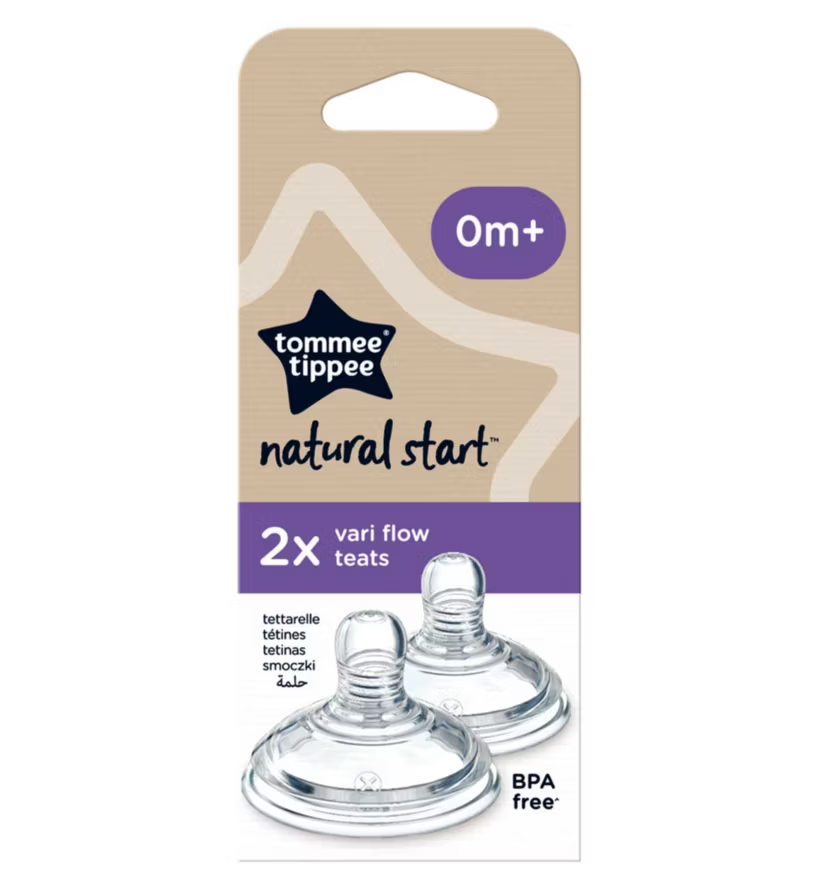 Tommee Tippee Natural Start vari flow teats 2 pack 0m+
