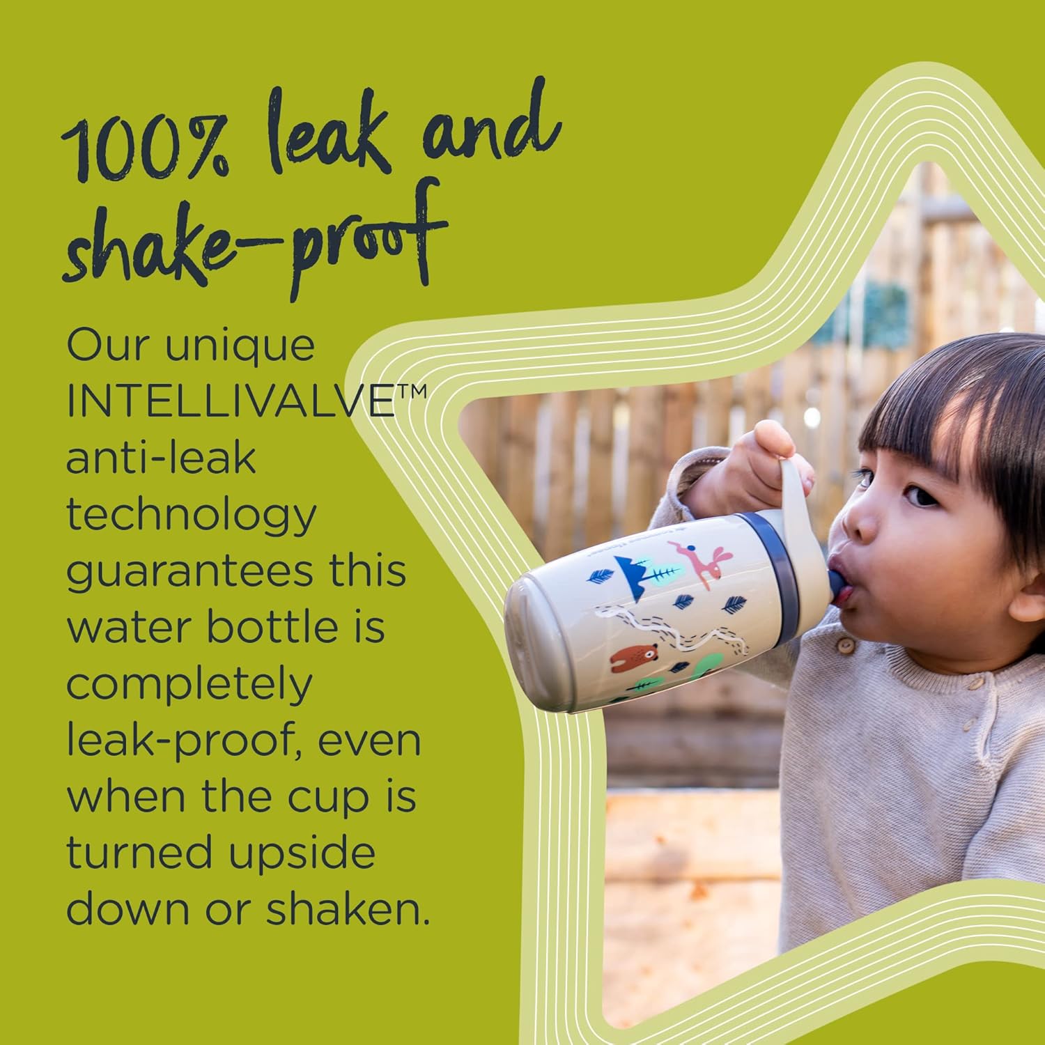 Tommee Tippee Superstar Insulated Sportee Water Bottle 266ml with leak-proof valve