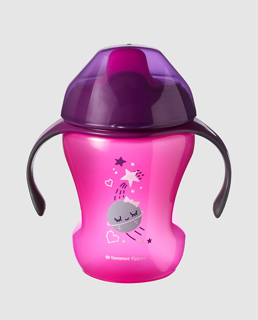 Tommee Tippee Easy Drink Cup 230ml pink and purple with handles