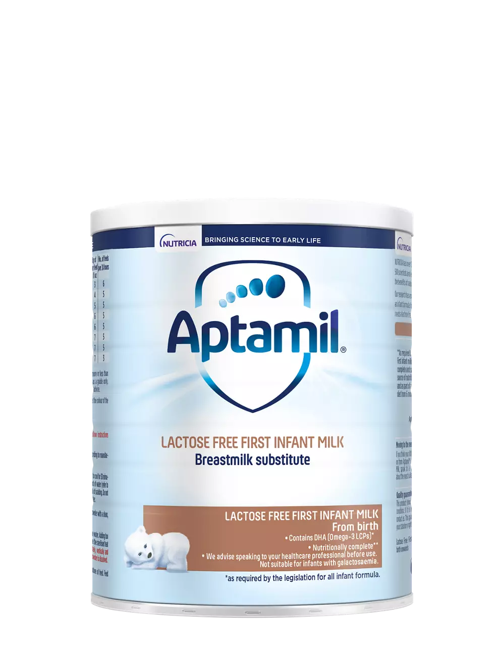 Aptamil Lactose Free First Infant Milk powder 400g tin for newborns