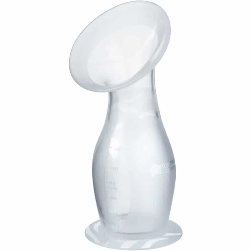 Tommee Tippee Made for Me white silicone breast pump with collection cup