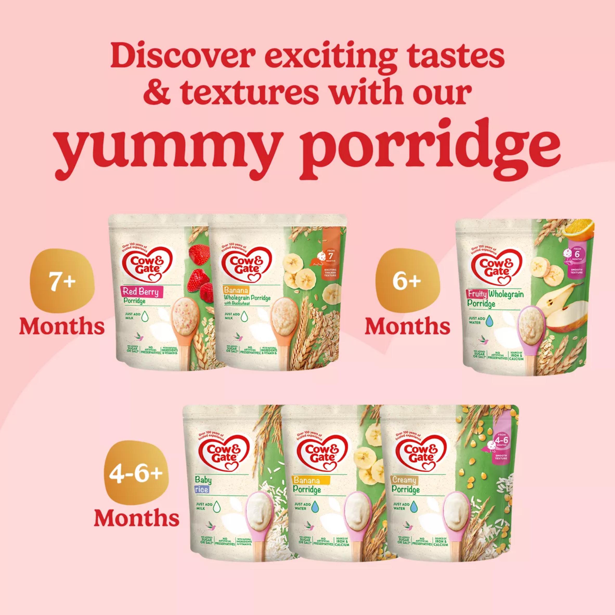 Cow & Gate Red Berry Wholegrain Cereal porridge 7+ months 200g pouch