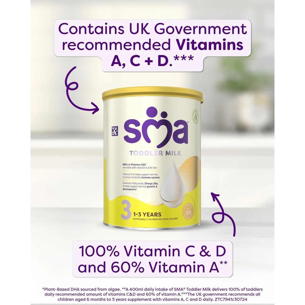 SMA Toddler 3 milk powder 800g tin for ages 1-3 years