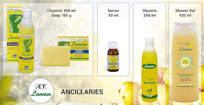 A3 Lemon Serum 50 ml skincare brightening treatment bottle