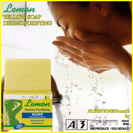 A3 Lemon Dermo-Purifying yellow soap bar 100g