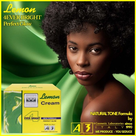 A3 Lemon Cream 4Ever Bright 400ml skincare lotion yellow bottle