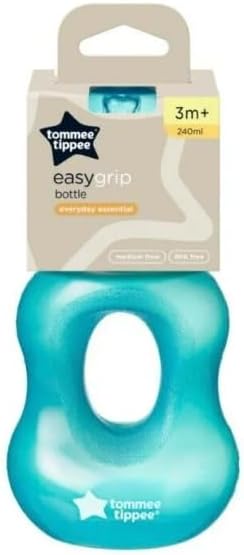 Tommee Tippee Essentials Easy-Grip turquoise baby bottle 240ml 3m+