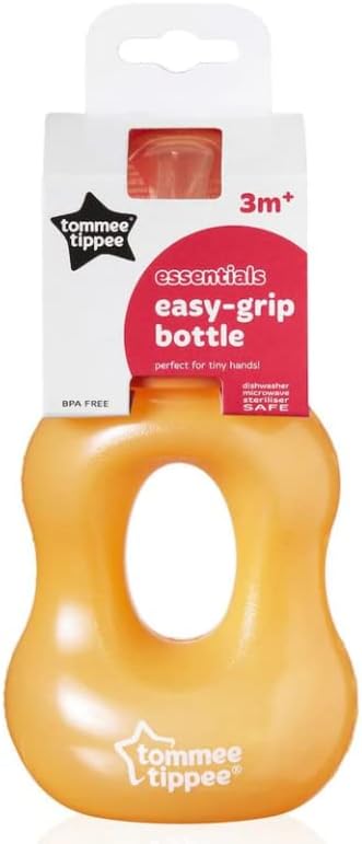 Tommee Tippee Essentials Easy-Grip Baby Bottle yellow three months plus