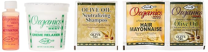 Africa's Best Olive Oil Relaxer Coarse two application pack